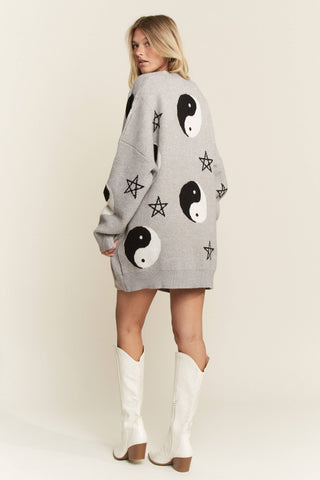 YIN YANG STAR KNIT CARDIGAN - Rise and Redemption