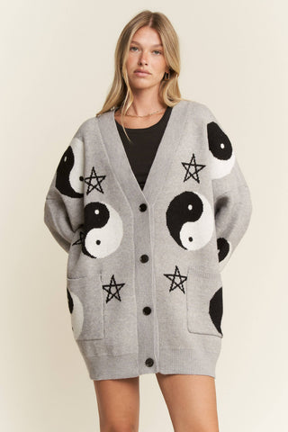 YIN YANG STAR KNIT CARDIGAN - Rise and Redemption