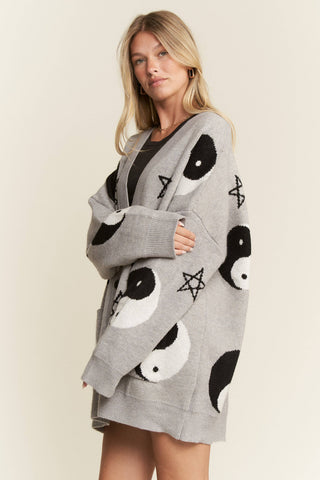 YIN YANG STAR KNIT CARDIGAN - Rise and Redemption