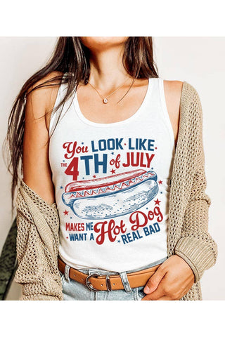 You Look Like Graphic Racerback Tank Top - Rise and Redemption