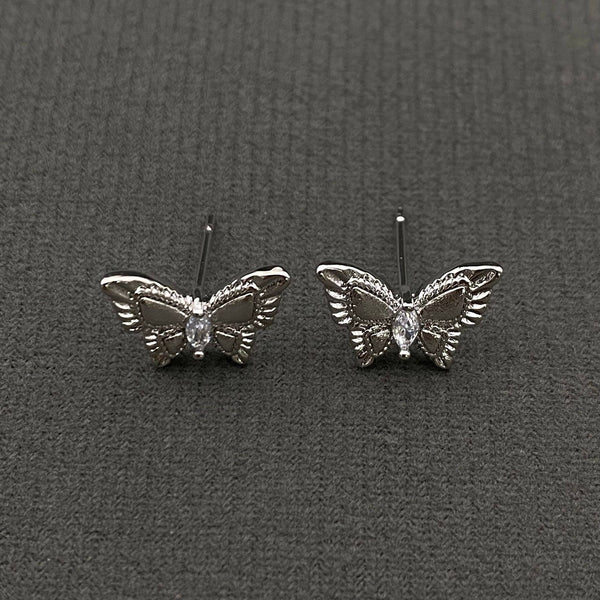 Zircon Butterfly Ear Studs - Rise and Redemption