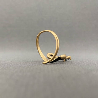 Zircon Inlaid Enamel Snake 18K Gold Plated Copper Ring - Rise and Redemption