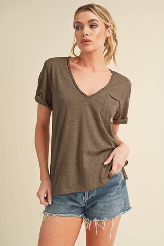 Zoie V - Neck Short Sleeve Top - Rise and Redemption