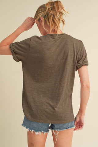 Zoie V - Neck Short Sleeve Top - Rise and Redemption