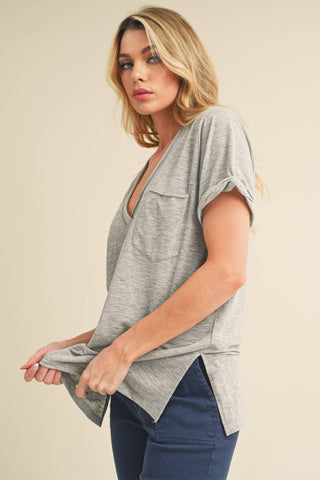 Zoie V - Neck Short Sleeve Top - Rise and Redemption