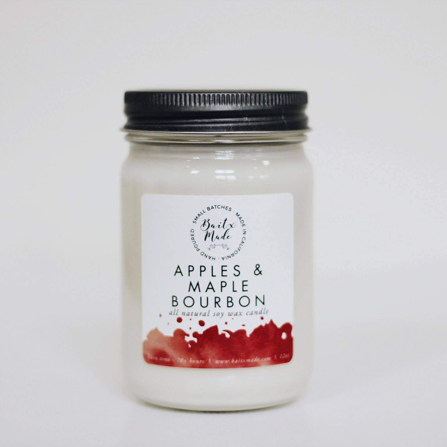 Apples + Maple Bourbon Candle, 12 oz - Rise and Redemption
