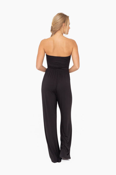 Ashley's Fav Strapless Flared Lounge Jumpsuit - Rise and Redemption