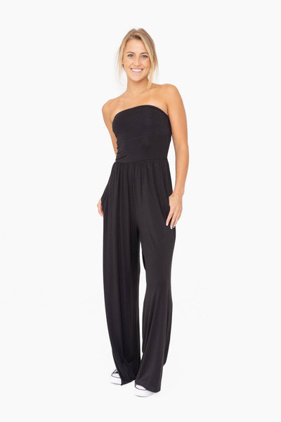Ashley's Fav Strapless Flared Lounge Jumpsuit - Rise and Redemption