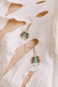 Beaded Crystal Drop Earrings - Rise and Redemption