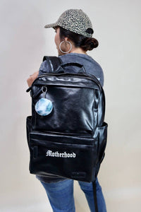 Black Faux Leather Backpack - Rise and Redemption