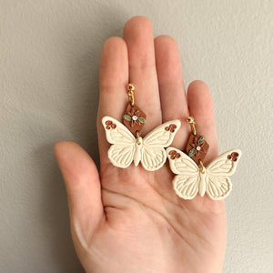 Boho Butterfly Earrings, Butterfly Clay Earrings - Rise and Redemption