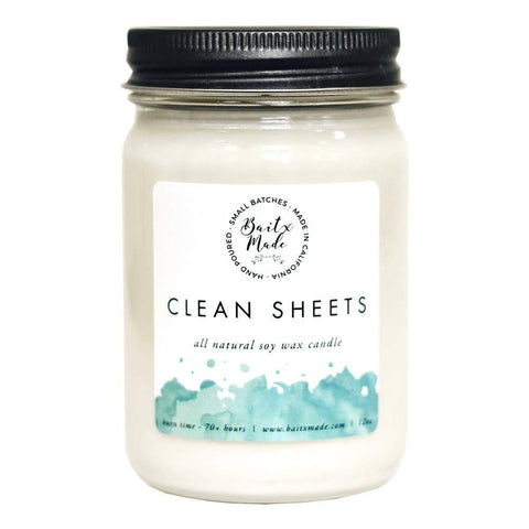 Clean Sheets 12 oz. Soy Candle - Rise and Redemption