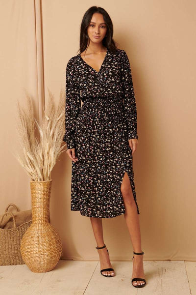 Coloma Floral Wrap Dress - Rise and Redemption