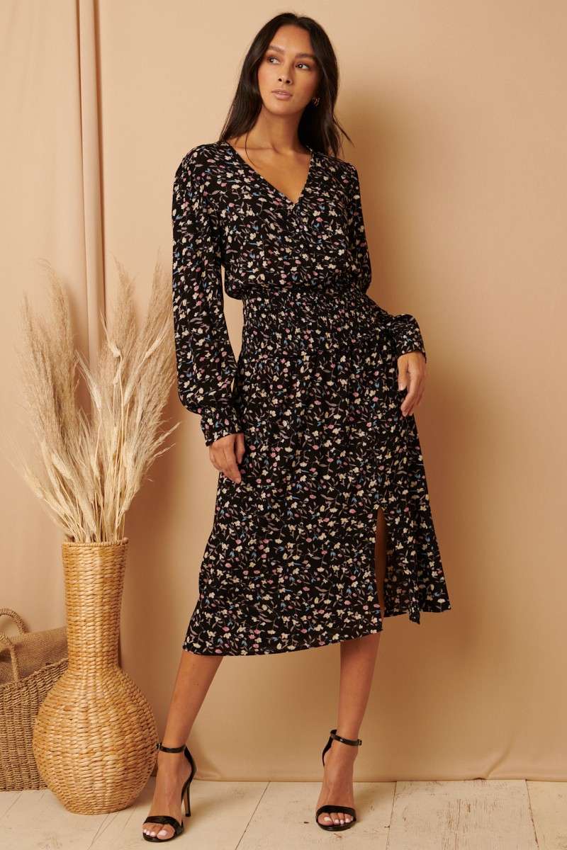 Coloma Floral Wrap Dress - Rise and Redemption