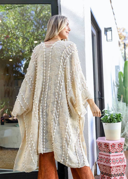 Embroidered Zig Zag Soft Kimono - Rise and Redemption