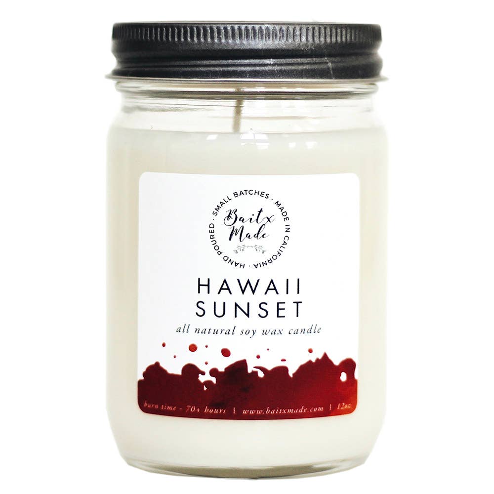 Hawaii Sunset Candle, 12oz - Rise and Redemption