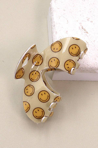 JUMBO PREMIUM SMILEY WISHBONE HAIR CLAW CLIPS | 40H629 - Rise and Redemption