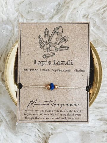 Lapis Lazuli Crystal Wish Bracelet - Rise and Redemption