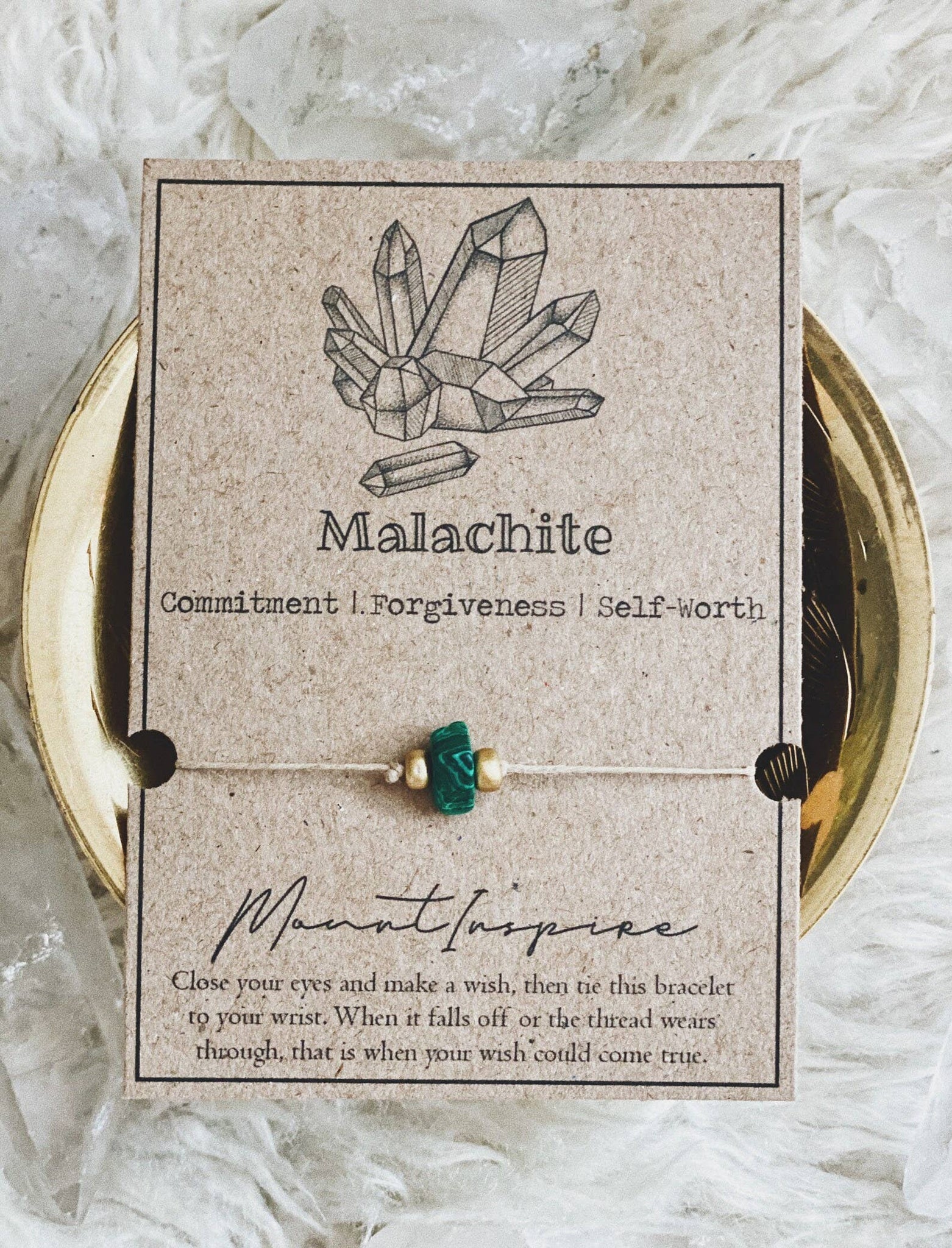 Malachite Crystal Wish Bracelet - Rise and Redemption