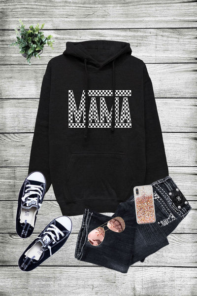 Mama Checkered Hoodie - Rise and Redemption