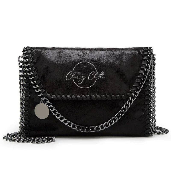 Monica Metal Chain Crossbody Clutch Bag - Black RTS - Rise and Redemption