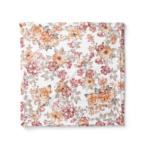 Muslin Swaddle Baby Blanket – Sunset Floral - Rise and Redemption