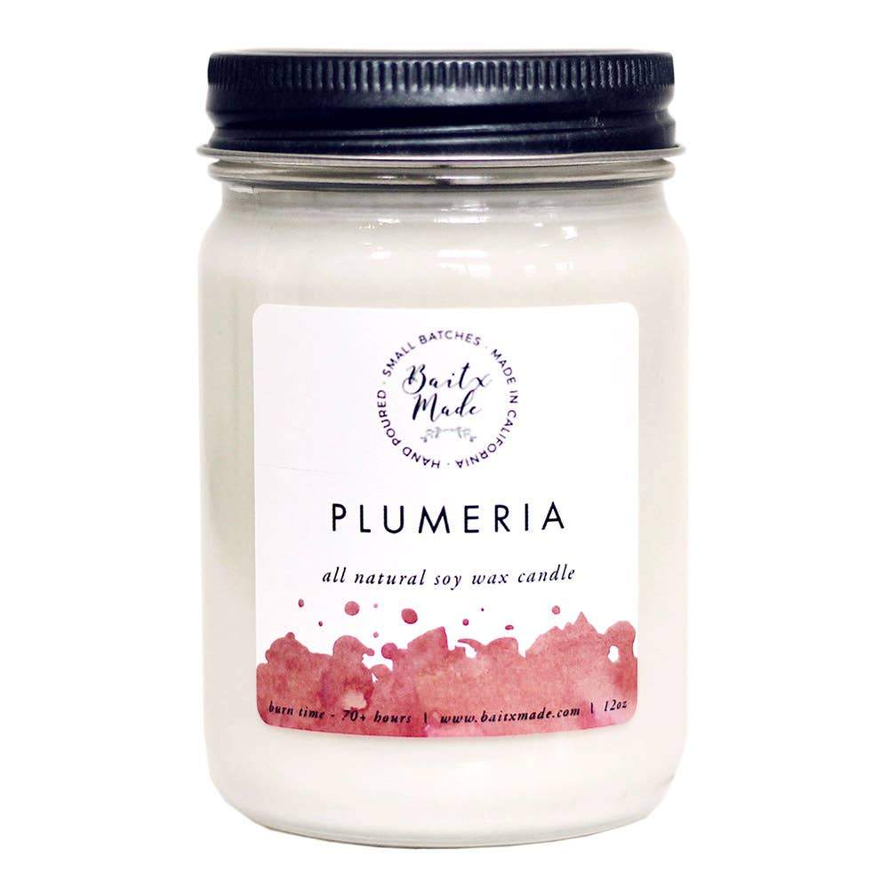 Plumeria 12 oz. Soy Candle - Rise and Redemption