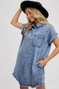 Presley Denim Woven Dress - Rise and Redemption