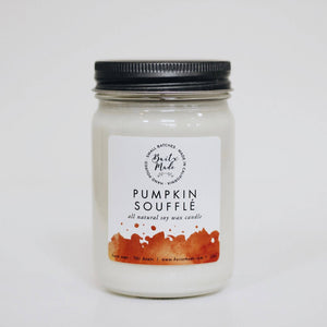 Pumpkin Souffle Candle, 12 oz: 12oz glass jar candle - Rise and Redemption