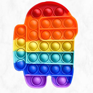 Rainbow Pop it Bubble Popper Fidget Toys - Space Cartoon - Rise and Redemption