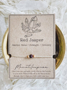 Red Jasper Crystal Wish Bracelet - Rise and Redemption