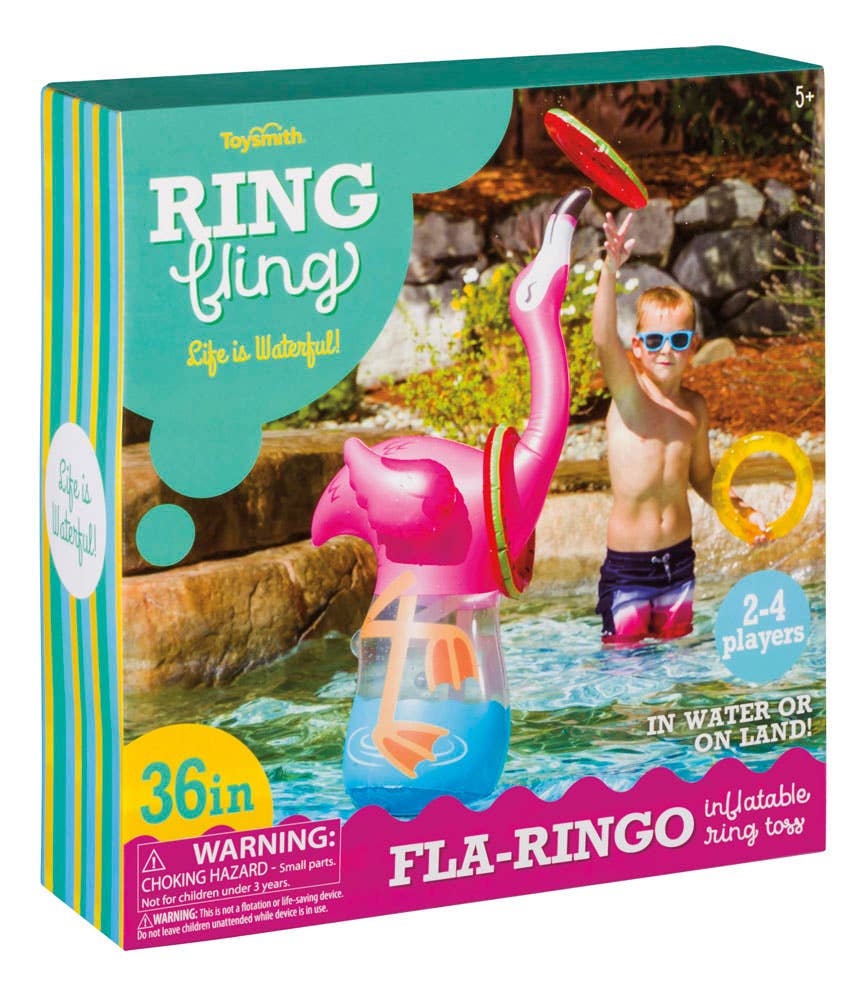 Ring Fling - FLA Ringo Inflatable Ring Toss Game, Beach/Pool - Rise and Redemption