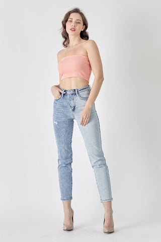 Risen Two-Toned Girlfriend Denim - Rise and Redemption