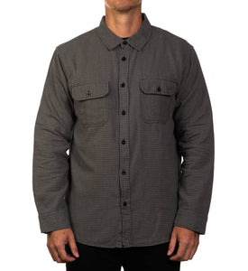Stripe Flannel - Charcoal/Black: CHARCOAL/BLACK / XL - Rise and Redemption