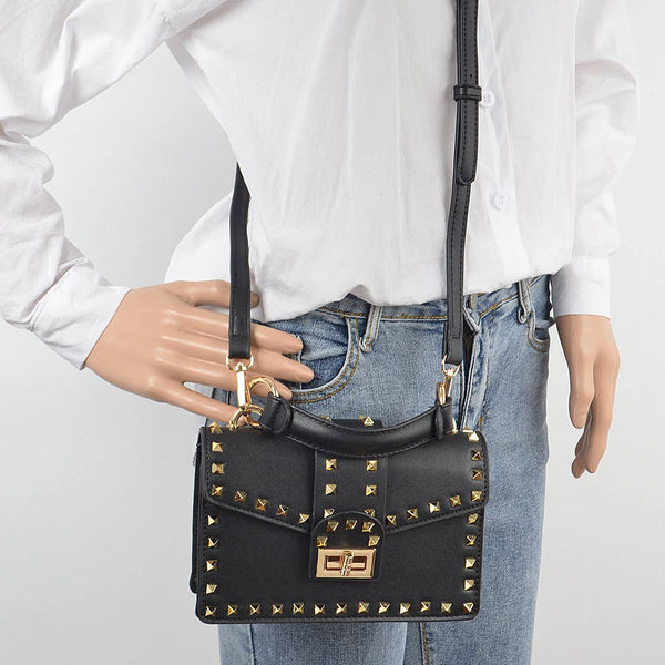 Studded Top Handle Clutch - Rise and Redemption