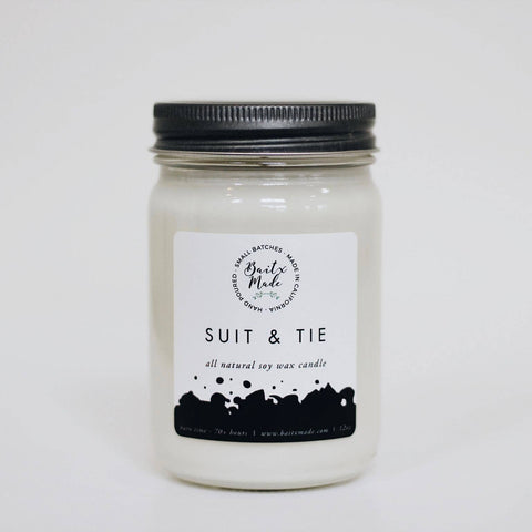Suit & Tie Candle, 12 oz - Rise and Redemption