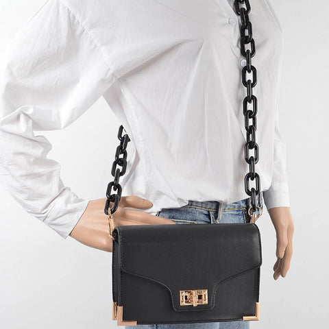 Transparent Crossbody Bag W/Plastic Link Chain - Rise and Redemption