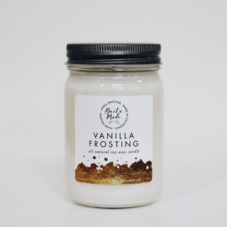 Vanilla Frosting Candle, 12 oz: 12oz glass jar candle - Rise and Redemption