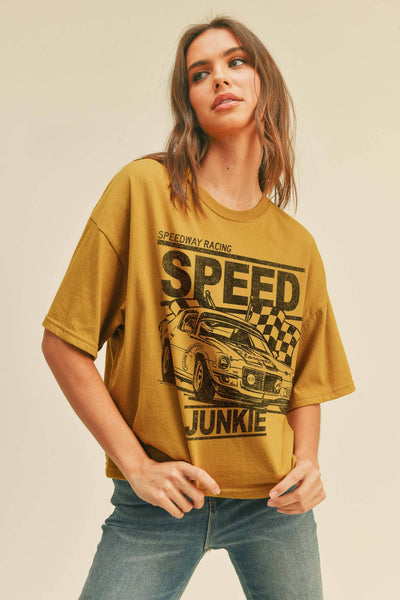 Vintage Race Speed Junkie Graphic Tee - Rise and Redemption